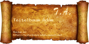 Teitelbaum Ádám névjegykártya